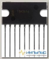 TDA2616/N1.112, Двухканальный HI-FI аудиоусилитель с функцией Mute, 2 х 12Вт, ± 16В/+ 24В, 20…20000Гц [SIL-9]